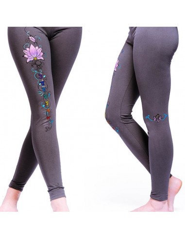 Synergy Chakra graue Yoga-Leggings s'inspire de l'anatomie humaine