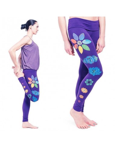 Lila Bio-Yoga-Leggings - Chakra-Definition français