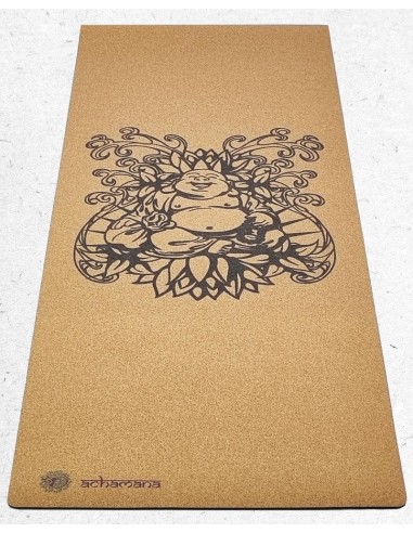 Yogamatte aus Kork und Latex - Dicke 5 mm - Lachender Buddha destockage