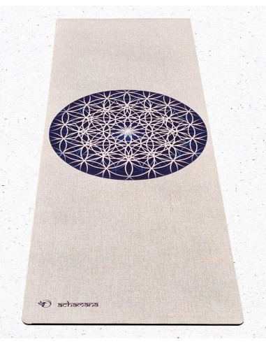 Yogamatte aus Hanf – Blume des Lebens – 4,5 mm x 61 x 1830 livraison gratuite