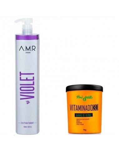 Lissage Brésilien AMR Violet & Vitaminado 3D pour bénéficier 