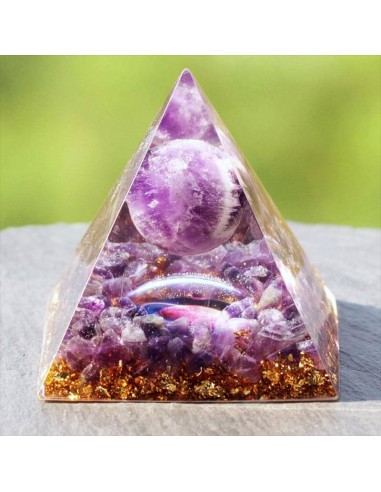 Amethyst-Orgonit-Pyramide 10 cm - Das Spirituelle Dans la société mordern